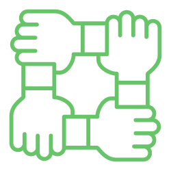 team work hands graphic icon